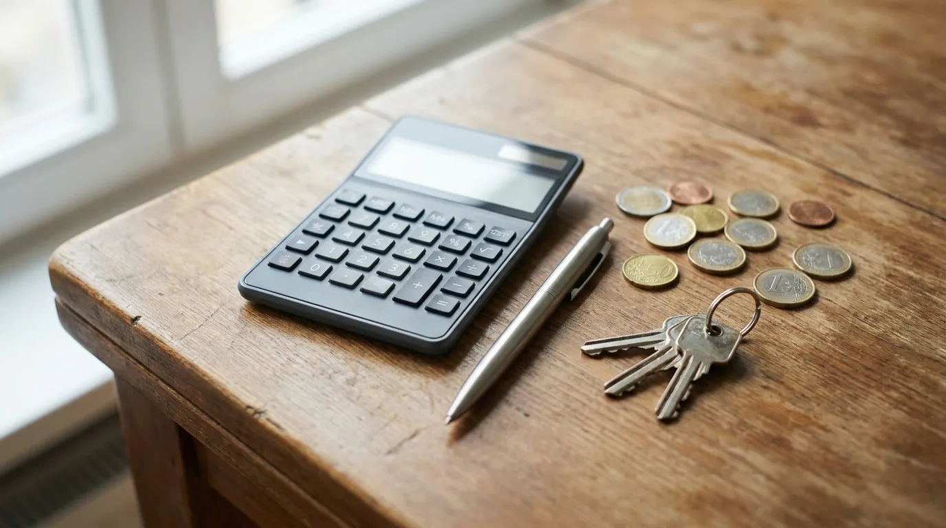 Mains comparant plusieurs devis papier avec une calculatrice et un ordinateur portable
